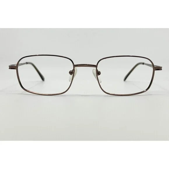 L.A. Eyeworks Eyeglasses Mens Brown Metal Rectangle Frames 48-20-140