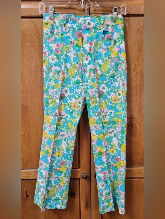 EUC | Zara Floral Lightweight Linen Blend Pants