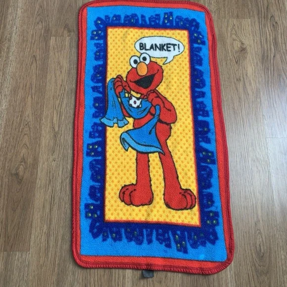 Rare Vintage 90s Fuzzy Owen Blanket Sesame Street 