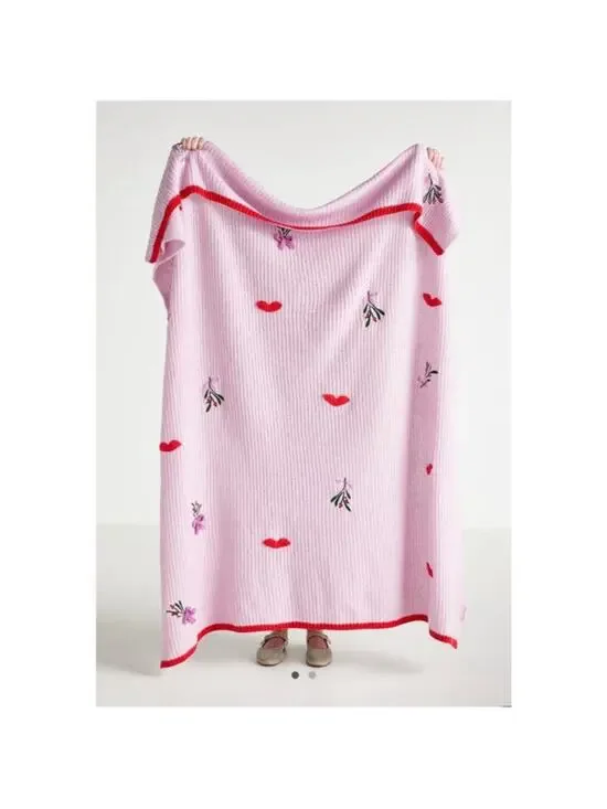 Anthropologie Diane Knitted Icon Throw Blanket