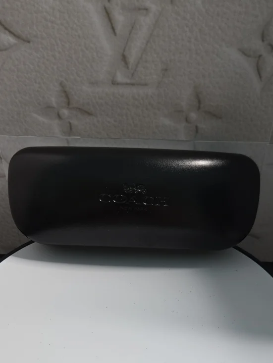 Coach Black Embossed Eyeglass Case