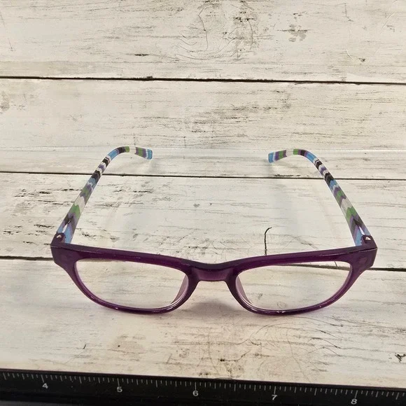 Hard‎ Candy Purple Rules DPUR +1.00 Reading Glasses Striped Temples 49-19-140