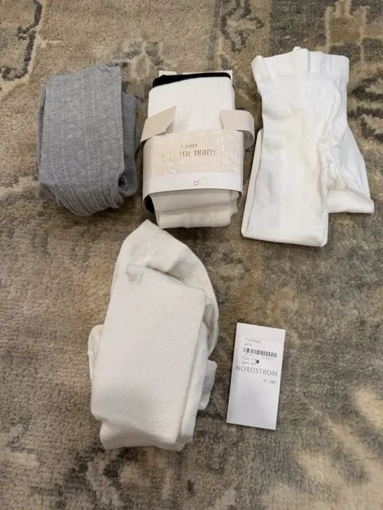 Girls Size 2T-4T Nordstrom Tights 5 Pairs NEW