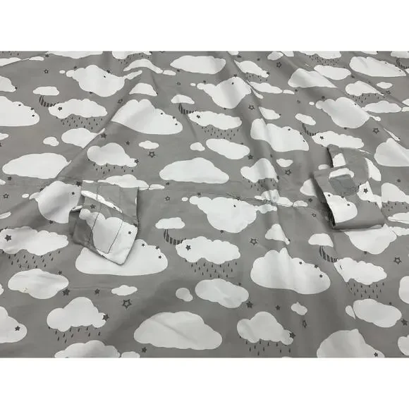 Car Seat Blanket Cover Ogo Buggy Gray White Clouds Soft 100% Polyester‎ Baby