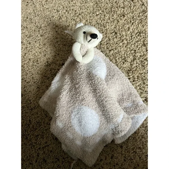 Barefoot Dreams Cozy‎ Chic Teddy Bear Lovey Plush Security Blanket Lovey 15