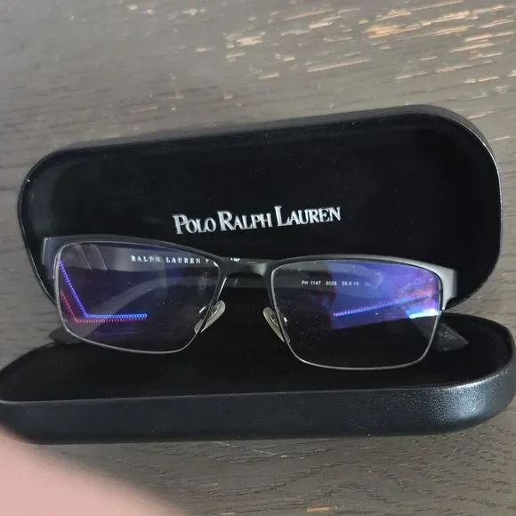 Polo Ralph Lauren PH 1147 9038 Full Rim Metal Eyeglasses Black Men Designer