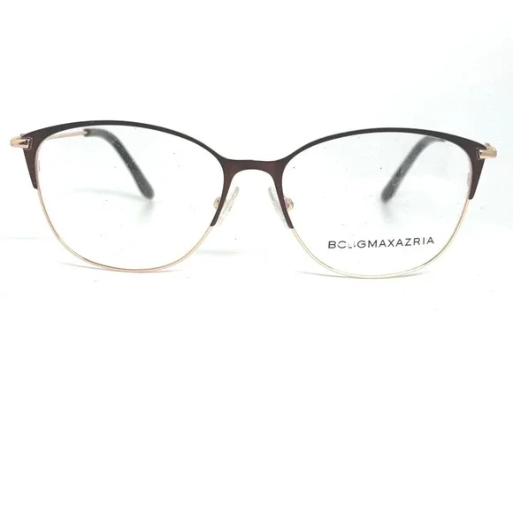 BCBGMAXAZRIA Womens Eyeglasses Frame Rose Gold Cat‎ Eye  Made in Italy 21375