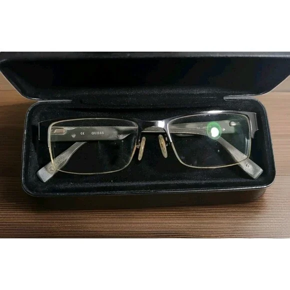 Guess GU1818 Sun Bleached Black Half Rim Eyeglass Frames Only 53-18-145