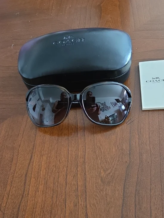 Coach Black Oversized Rounded Sunglasses