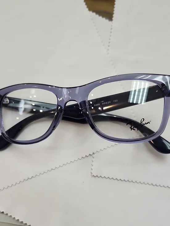 Ray-Ban Purple Transparent Optical Glasses
