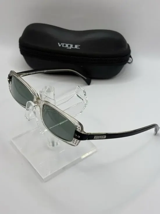 Vogue VO327 49-16 Black Silver Sunglasses w/ Case