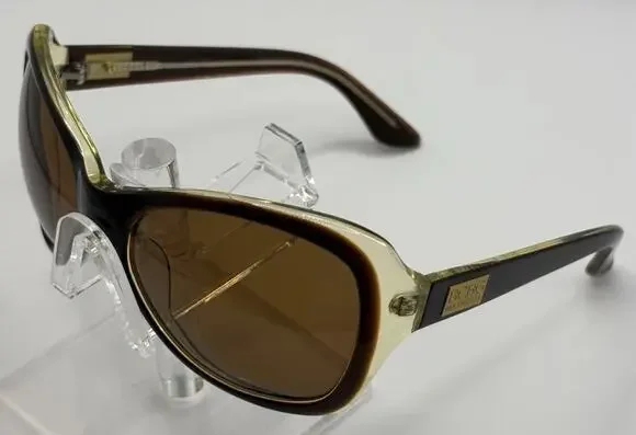 BCBG Max Azria Oversized Sunglasses Brown Gold Tortoise Women