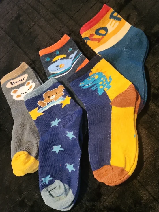 $3/Bundled- Multicolor Crew Socks - Pack of 5
