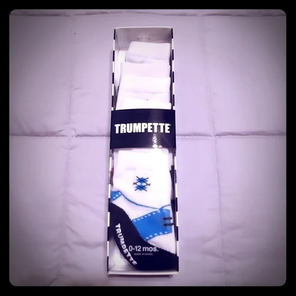 New in Box Trumpette Baby Boy Dress Shoe Socks