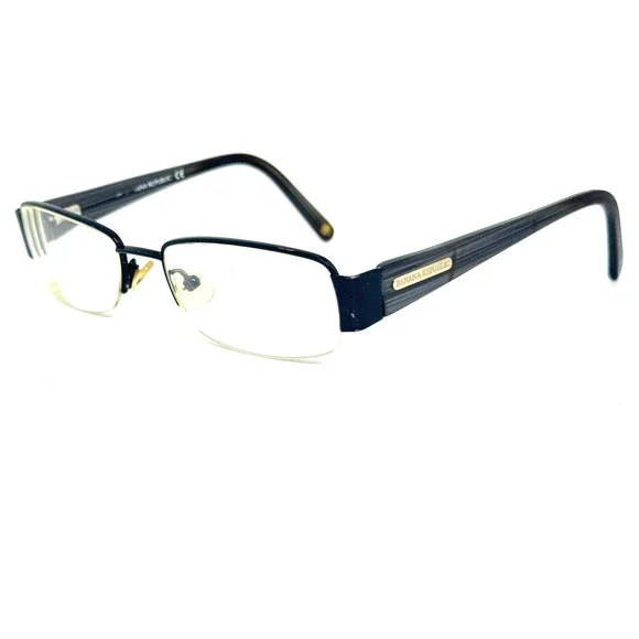 Banana Republic Aria Black 0003 Semi Rim Metal Eyeglasses Frame 50-17-135 H14569