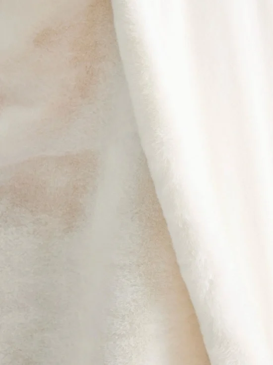 Anthropologie The Sophie Faux Fur Throw Blanket NWT 60”x 70” in White