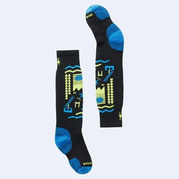 NEW Smartwool Full Cushion Ski Day Kids Over the Calf Sock Medium Black