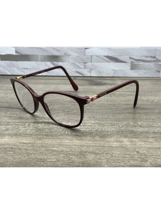 Swarovski Authentic Eyeglasses Frames SK 2002 1008 Maroon / Jeweled 51-17-140
