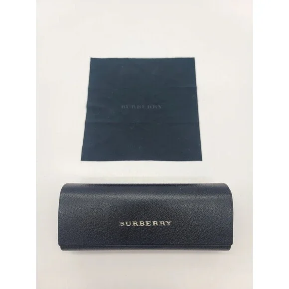 Burberry Black  Leather Eyeglass Case Hard Shell Sunglasses Box