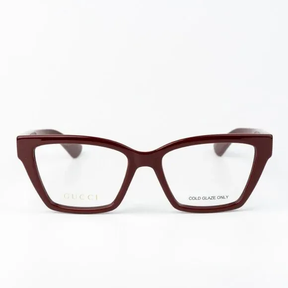 Gucci Women Eyeglasses Burgundy Cat Eye GG1715O 003 BRAND NEW