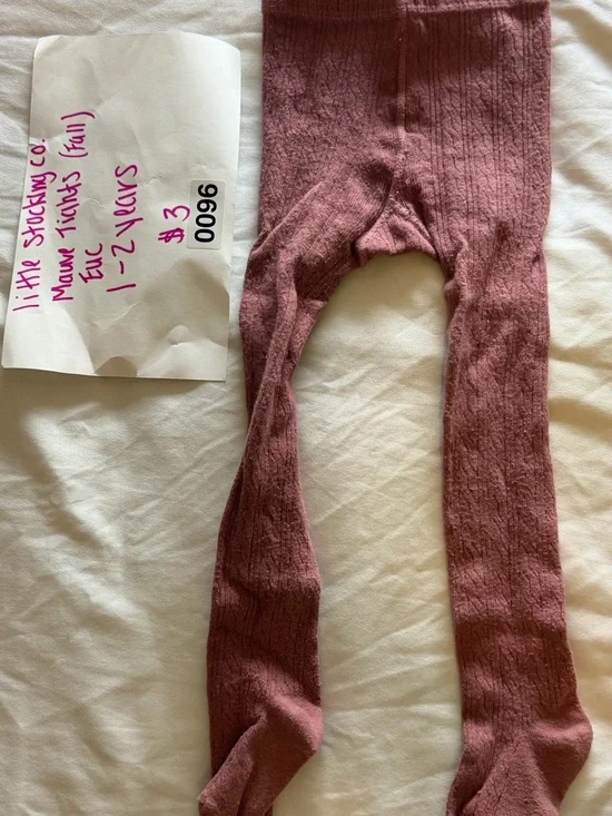 Little Stocking Co. Mauve Cable-Knit Toddler Tights