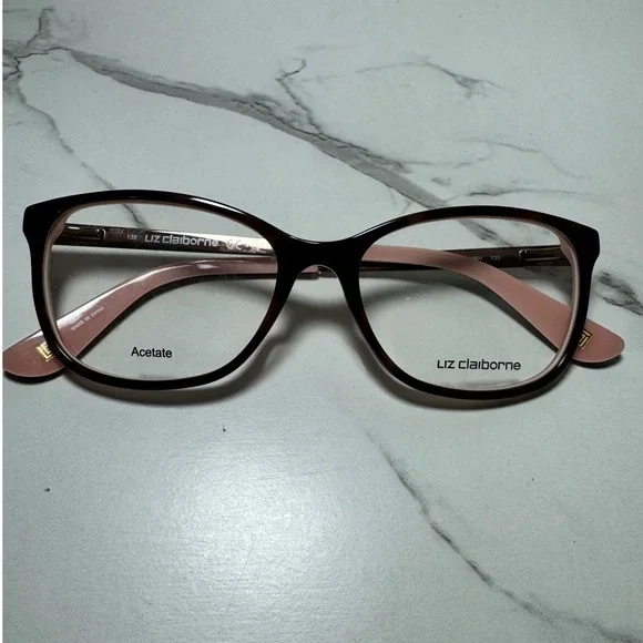 Liz Claiborne L647 HMV Tortoise Pink Acetate Eyeglass Frames 135mm