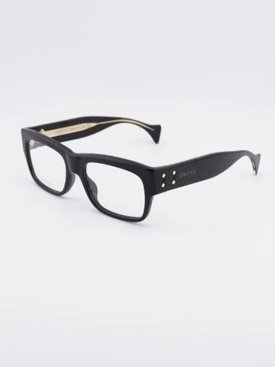 Gucci GG1707O 006 Eyeglasses Black 56mm Square Frame
