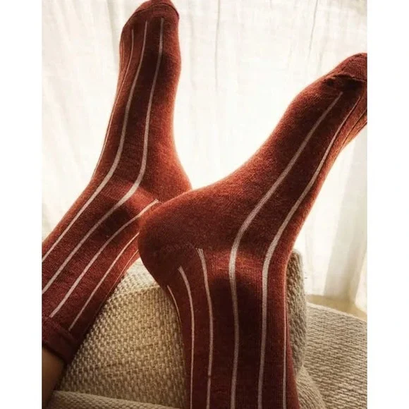 Nui Organics Nature Socks Rust 7/9y