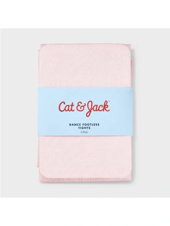 Cat & Jack Dance Footless Tights - Light Pink- Size M (7-10)