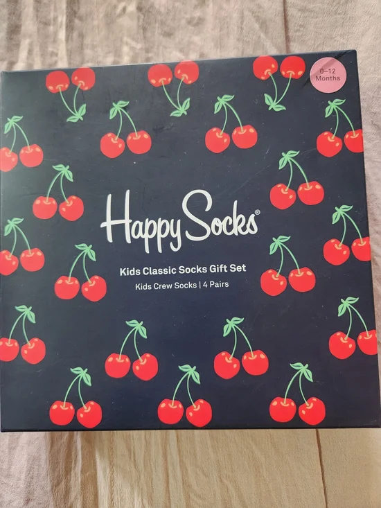 Happy Socks Kids Classic Socks Gift Set - Red Cherry