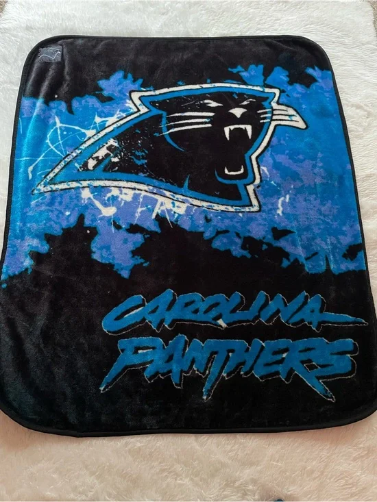 Carolina Panthers Plush Team Blanket - Blue & Black 60x50