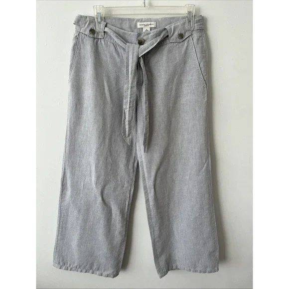 Women's Linen Blend Wide Leg Pants 4 Coastal Resort Minimalist Quiet Luxury