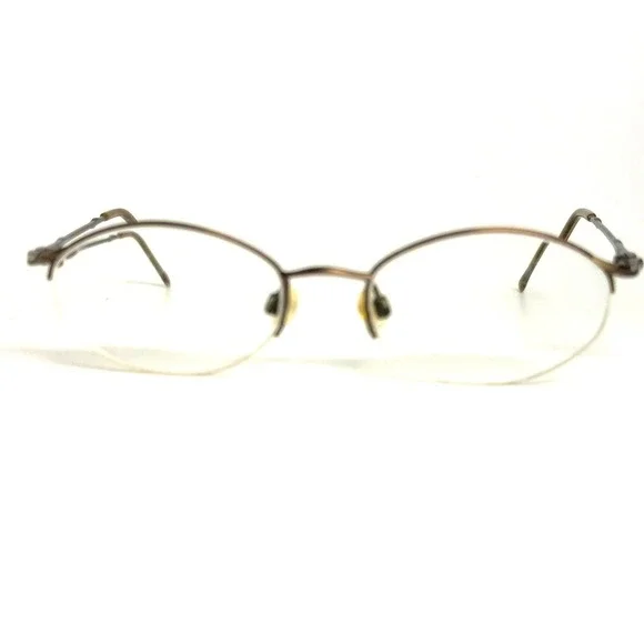 Sophia Loren M125C Zyloware Bronze Oval Semi Rimless Eyeglass Frames 50-18-140