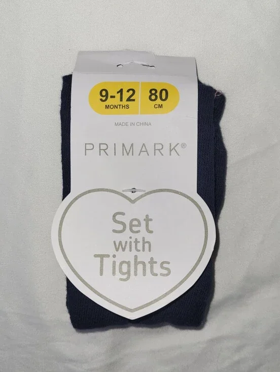 Primark Size 9-12 Months Navy Tights NWT