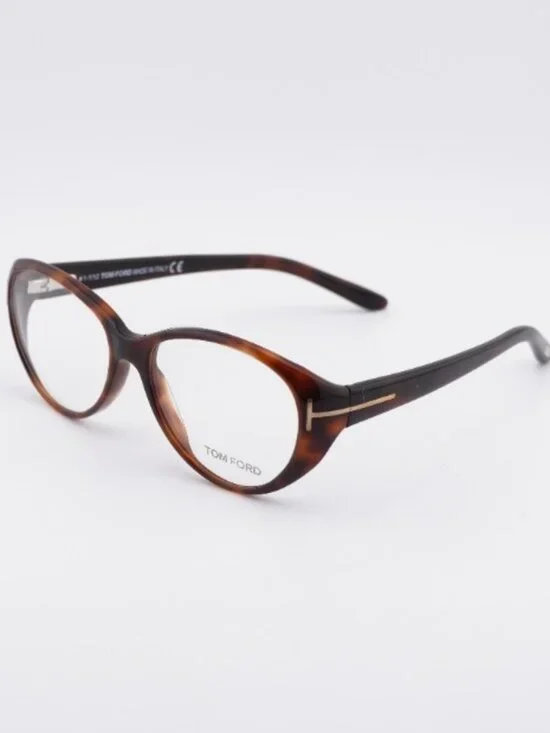 Tom Ford FT5245 052 Eyeglasses Dark Havana 53mm Oval Frame