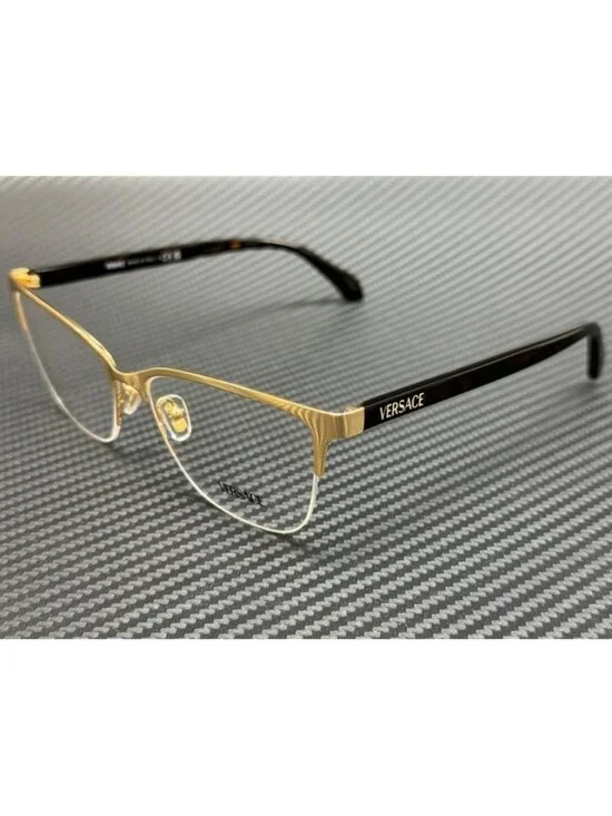 New Versace Women Gold Havana Eyeglasses 52-16-140