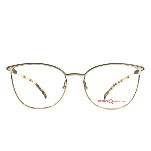 Etnia Barcelona Eyeglasses Frame AYA GRBE Green Beige Cat Eye Full Rim 54-17-140