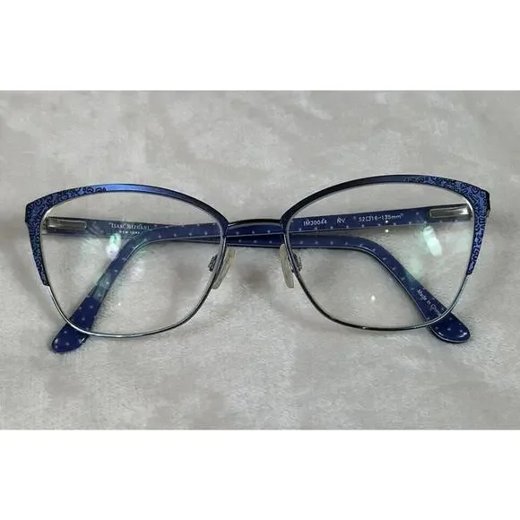 Isaac Mizrahi IM30044 Navy Womens Cat Eye Full Rim Eyeglasses 52-16-135‎