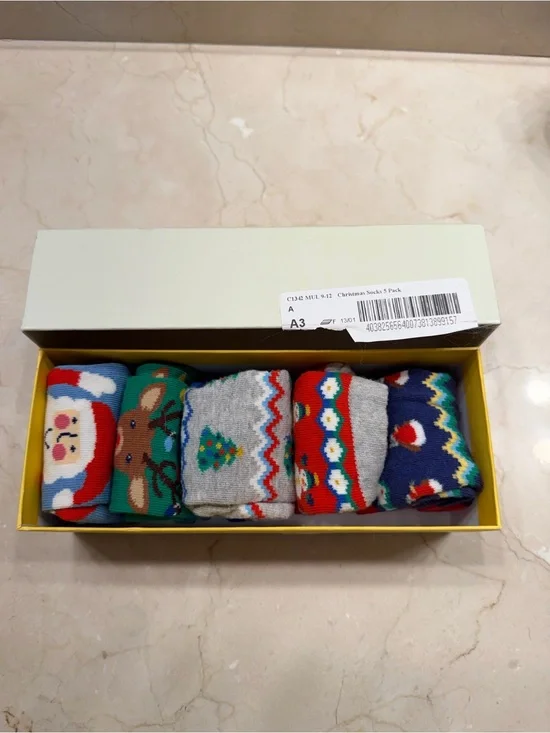 Mini Boden Kids Holiday Novelty Socks - Red, Green, Gray, Blue, White