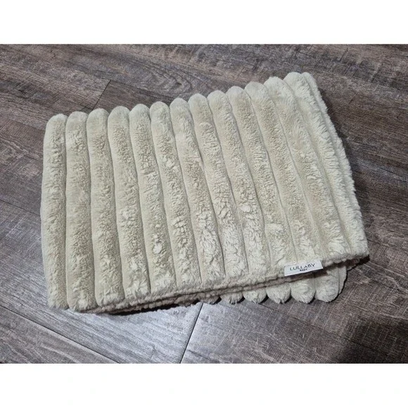 Lullaby baby faux fur baby blanket soft - tan