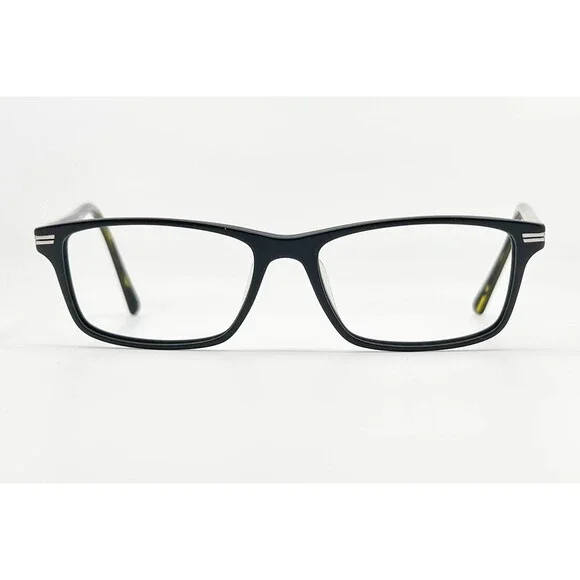 Van Heusen Eyeglasses Mens Black H188 BLK Rectangular Frame 57-17-150