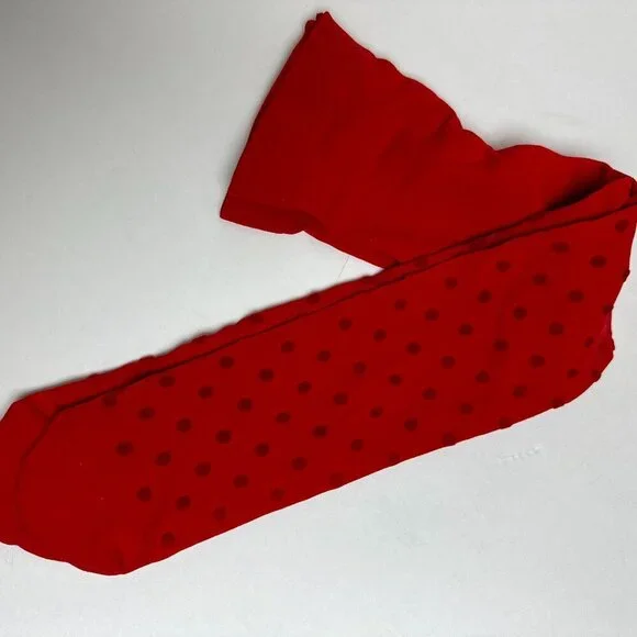 NWOT  Tights Red Velvet Polka Dot 12 - 24 M