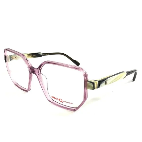 Etnia Barcelona Eyeglasses Frames DASOS VIHO Violet Horn Beige Black 56-15-138