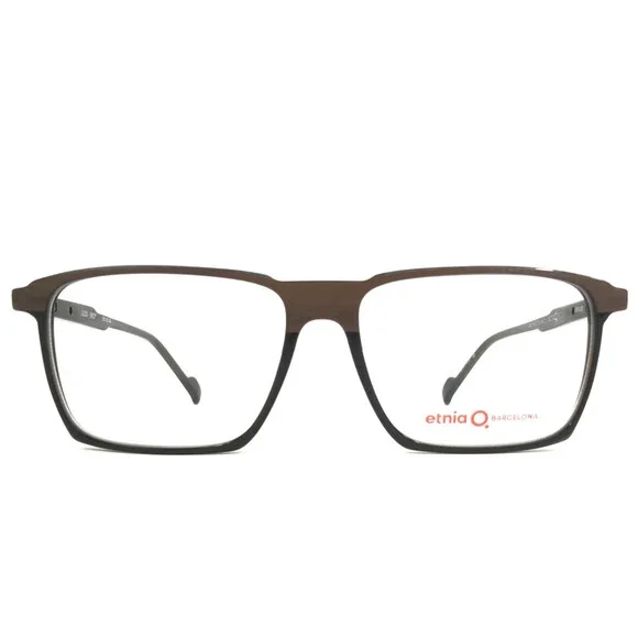 Etnia Barcelona Eyeglasses Frames JULIO BRGY Brown Gray Rectangle 57-15-148