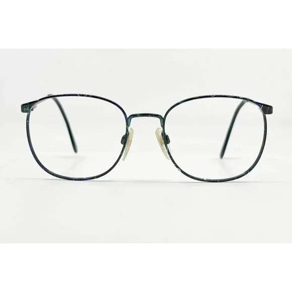 Charmant 4228 Eyeglasses Frames Unisex Green Pattern Metal Japan 54-19-145
