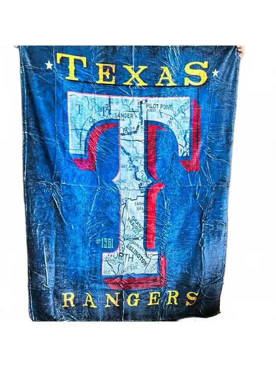 Texas Rangers baseball blanket