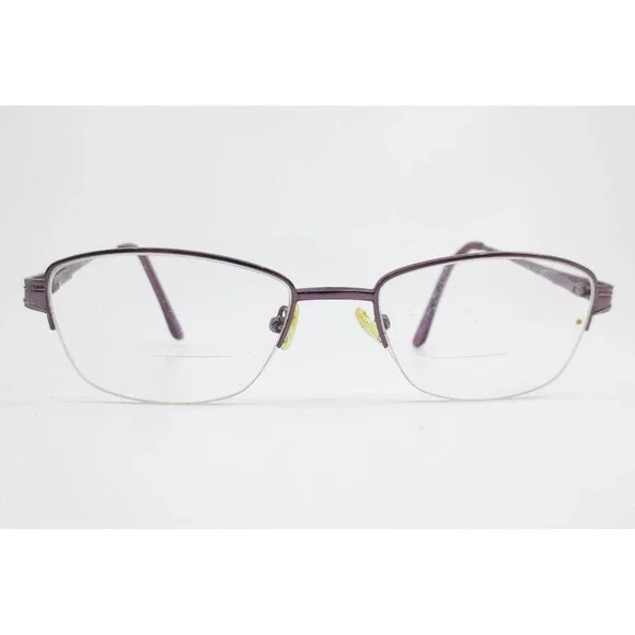 Visage E203 PUR Purple Semi Rimless Rectangular Eyeglass Frames 51-18-140