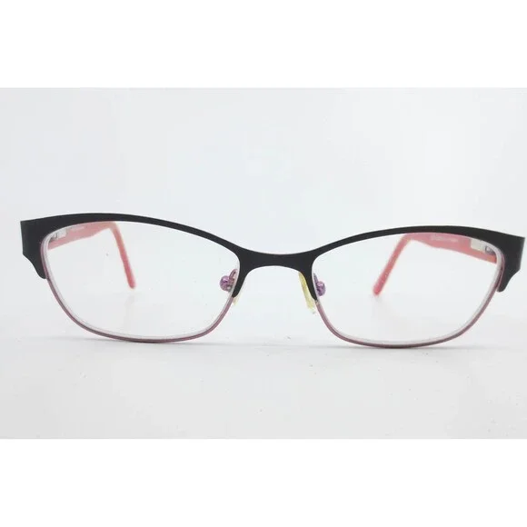 Karen Kane Petites Anthurium Eyeglasses 48-16-135 Black Pink Floral Rectangular