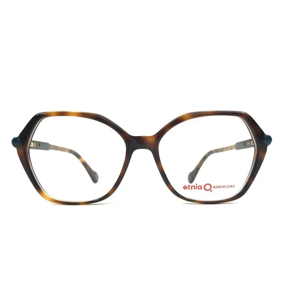 Etnia Barcelona Eyeglasses Frames CIANE HV Havana Geometric Full Rim 53-15-138
