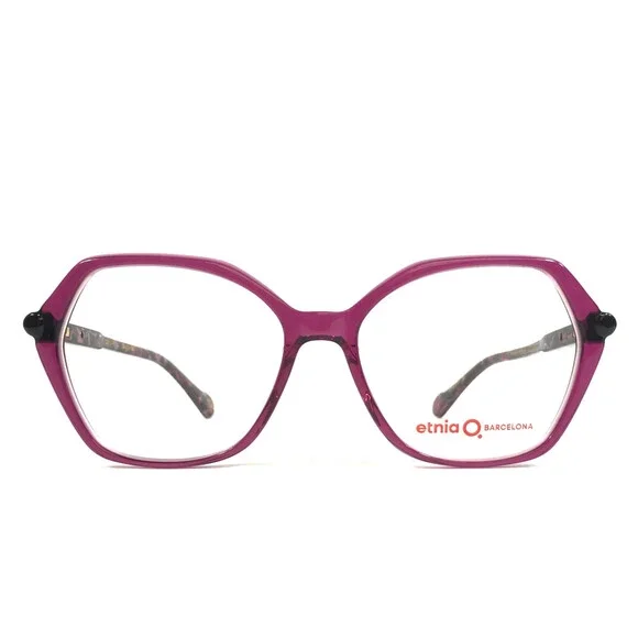 Etnia Barcelona Eyeglasses Frames CIANE PK Pink Clear Fuchsia Gray 53-15-138